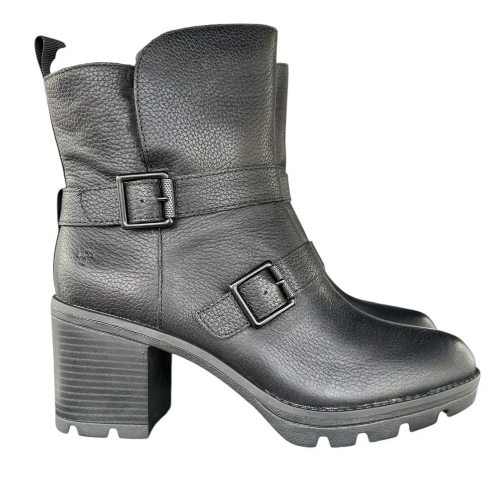 NWT NATURALIZER Verney Water Repellent Faux Fur Lined Platform Moto Bootie